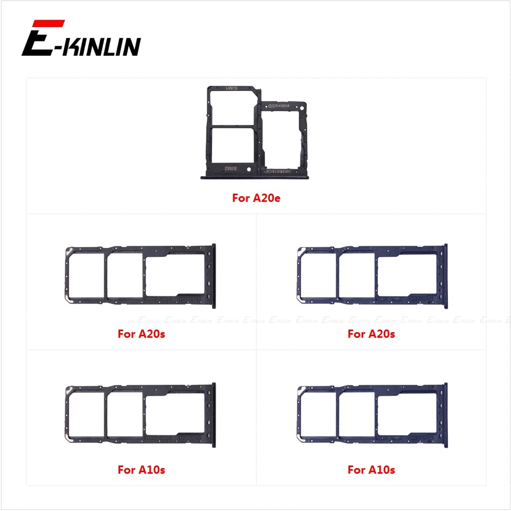 Sim Card Tray Holder Adapter Micro SD Reader Socket Connector Slot For Samsung Galaxy A20e A20s A10s A202 A207 A107 Repair Parts