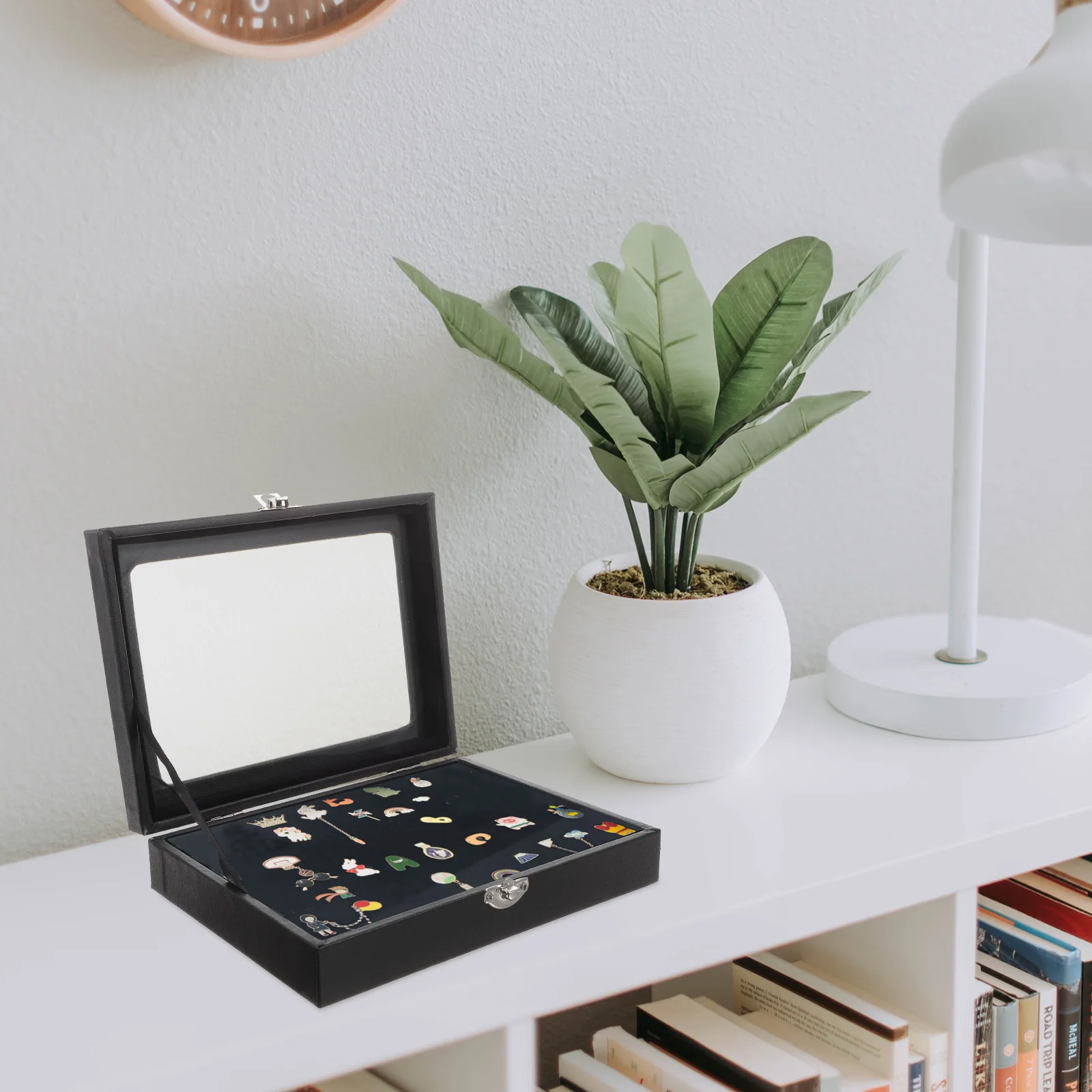 

Стильная витрина для значков, функциональная шкатулка для драгоценностей для коллекционеров, идеальный подарок для любителей броши, для домашнего офиса