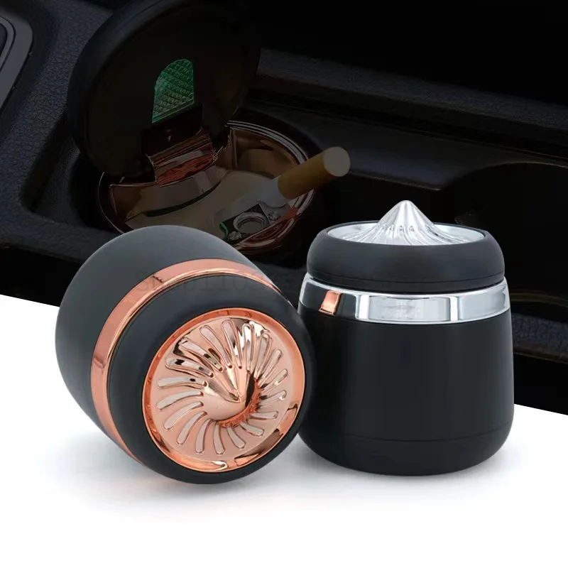 1pcs Portable Ashtray for Car Mini Car Ashtray with Lid Smokeless Ashtray Detachable Car Cigarette Ashtray with Colorful LED