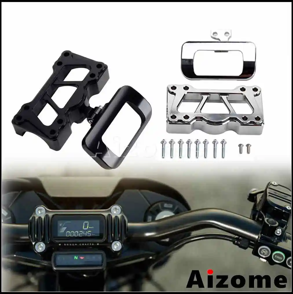 

For Harley Softail M8 Riser Top Clamp Cover Motorcycle Speedometer Gauge Housing Fit FXBB FXBBS FXBR FXBRS FXST FXLRST 2018-2022