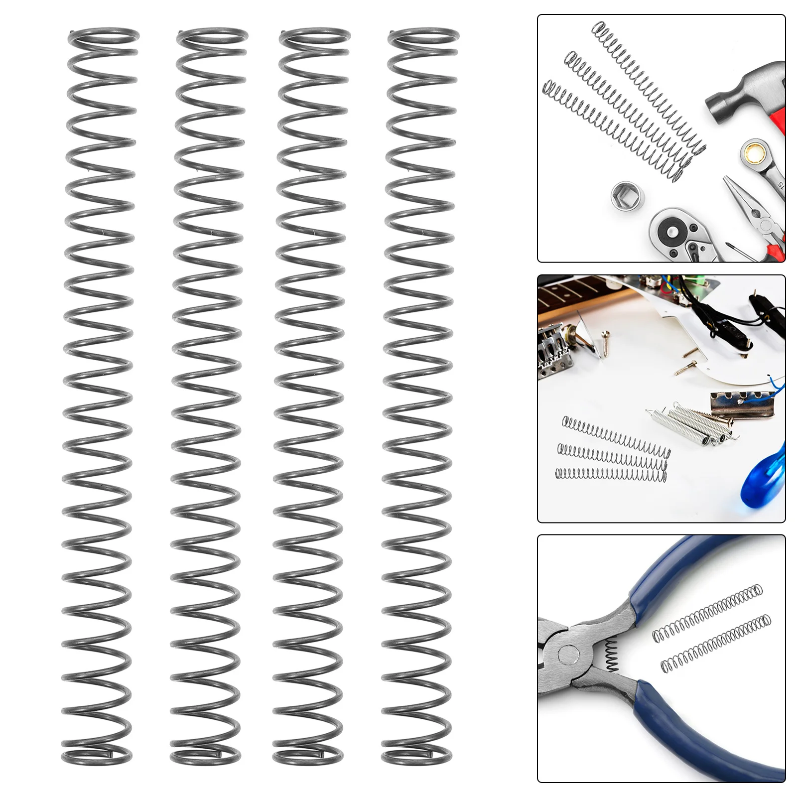 

10Pcs Compression Spring Squared Iron Corrosion Resistant Mechanical Extended Compression Springs for Home Vehicle Coil Spring