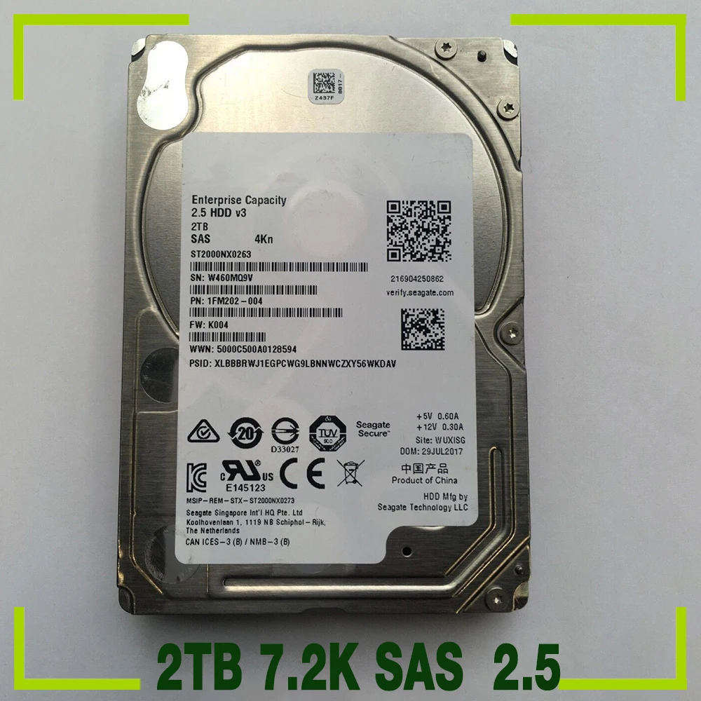 For Dell WPJ4T 2TB 7.2K SAS 12GB 2.5