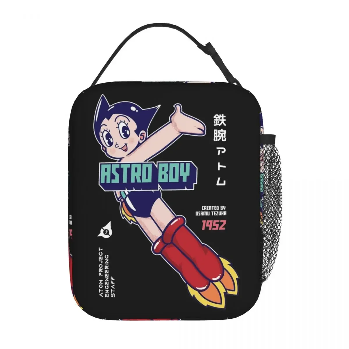 Astro Boy Anime Insulated Lunch Bags Thermal Meal Container AstroBoy Portable Tote Lunch Box for Men Women School Outdoor