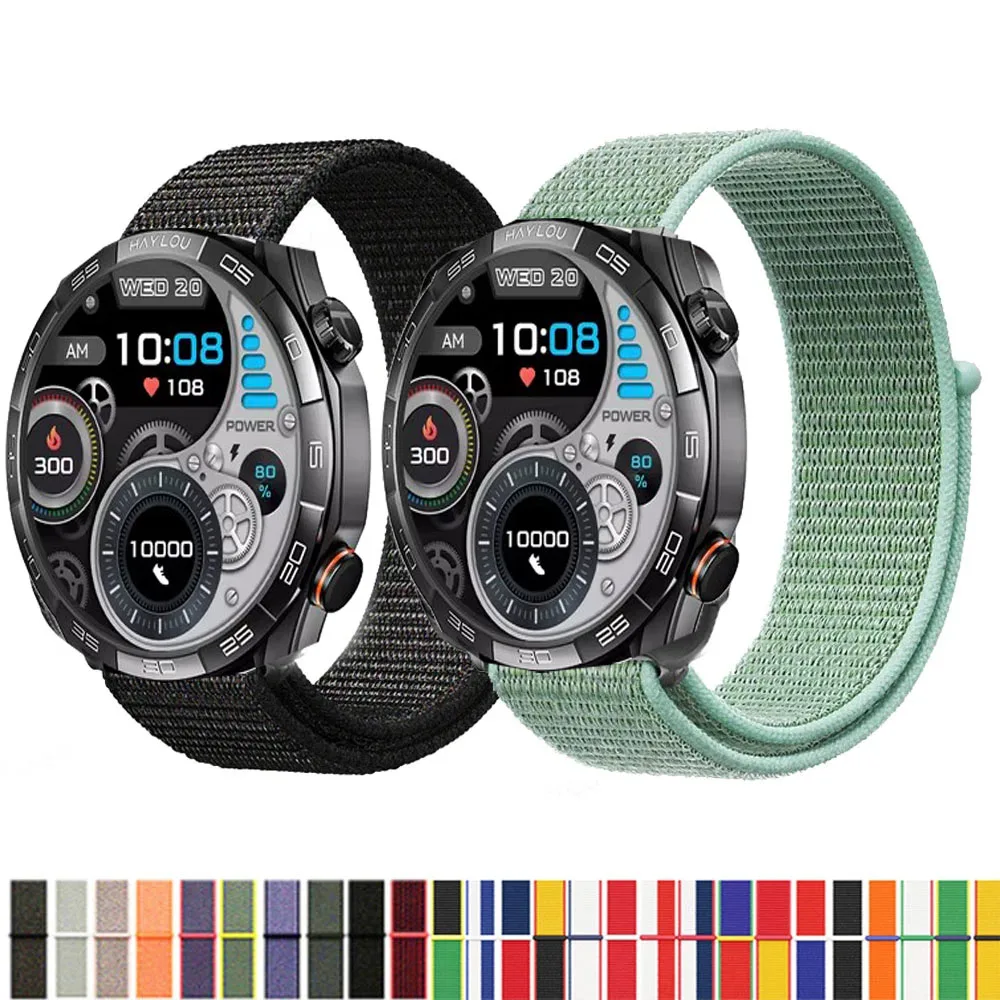 Pulseira de nylon para relógio inteligente haylou solar 5, pulseira de reposição esportiva, correa para haylou solar 5