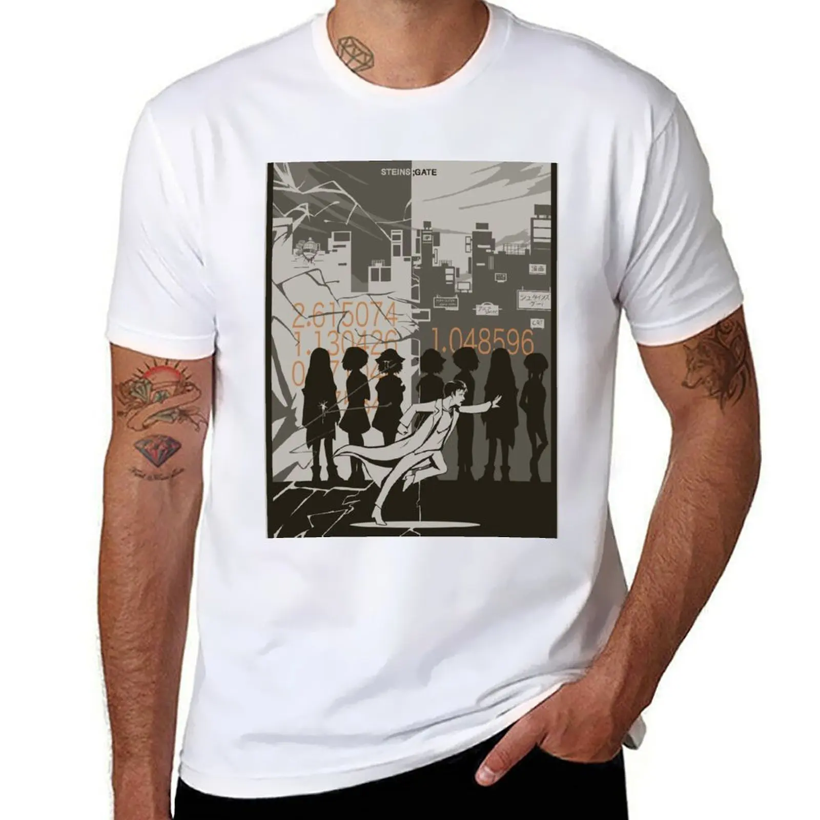 

Steins;Gate T-Shirt t shirts for man cotton funny t shirt man casual T-Shirt