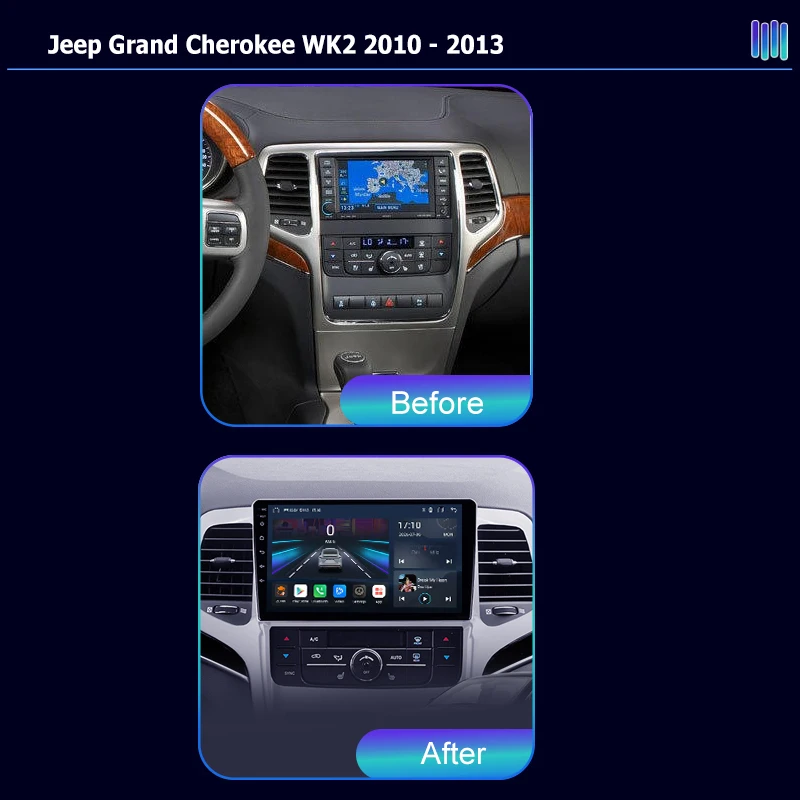 AI VOICE roadivox Android car radio for Jeep Grand Cherokee WK2 2010 - 2013 stereo GPS Navigation video Multimedia Player tape