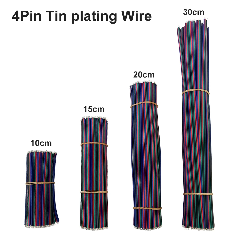 5 個-100 個 22AWG 錫メッキ溶接ワイヤー 2Pin 3Pin 4Pin 5Pin 6Pin 10cm-30cm はんだケーブル銅線 LED ストリップ用