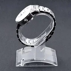 10CM Plastic Watch Display Stand Clear Jewelry Bangle Cuff Bracelet Watch Display Holder Rack Wrist Watch Show Case Stand Tool