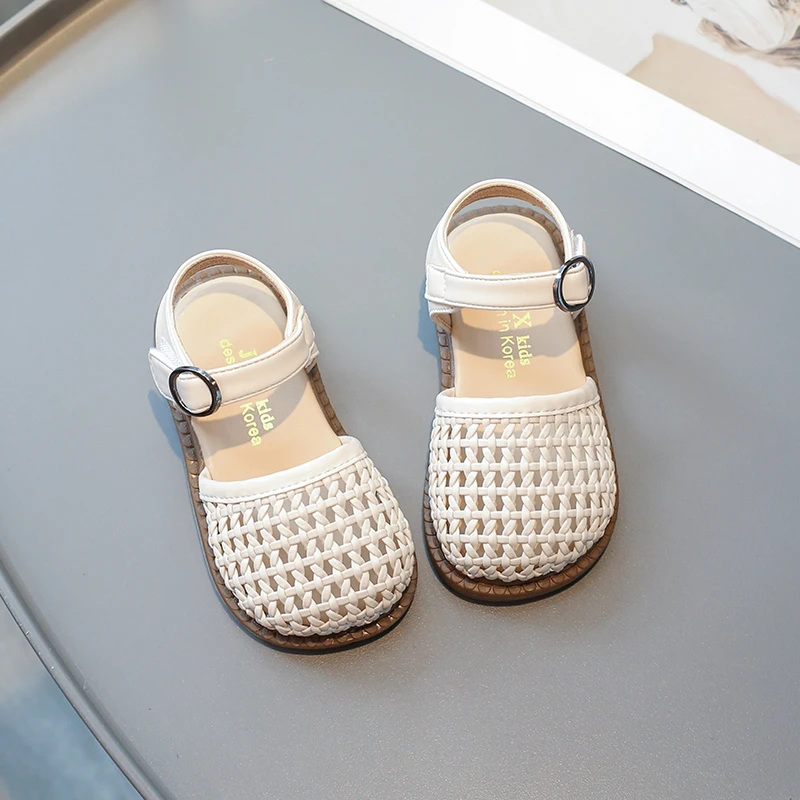 Baby Girls Weave Breathable Casual Non-slip Children's Sandals for Boys and Girls Summer with Soft Soles and Comfortable Beaches