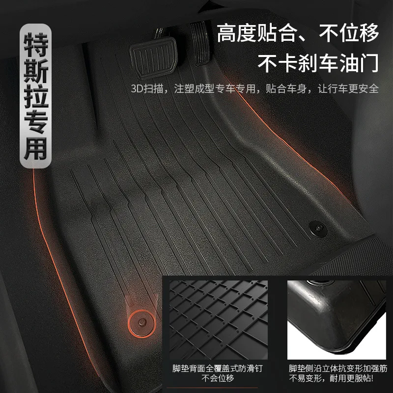 

Cross-border application Tesla 3 y model 3 y car floor mat The original car tpe floor mat is environmentally friendly