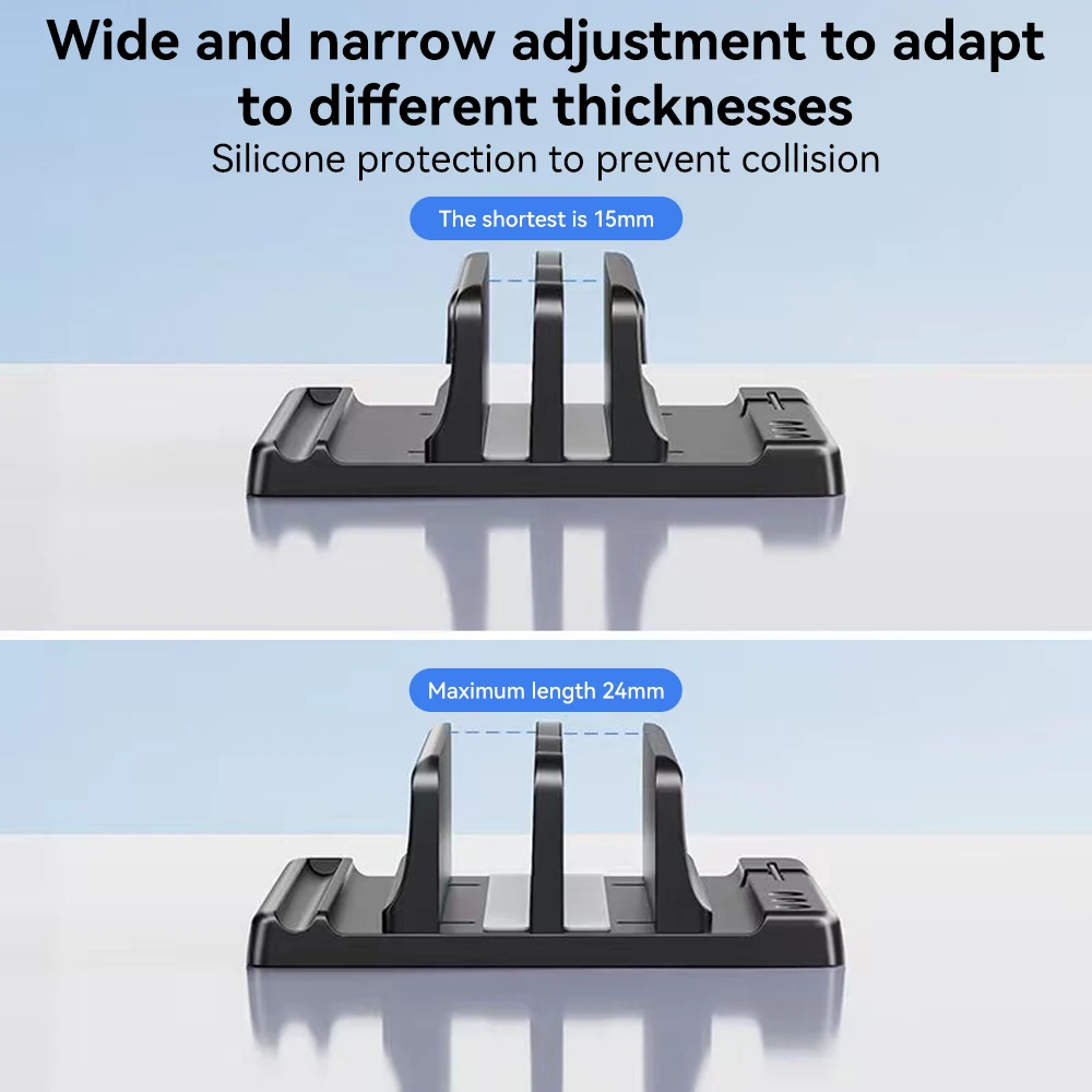 Vertical Laptop Stand Plastic Portable Macbook/Tablet/Phone Holder Adjustable Desktop Notebook Dock Space Save Accessory