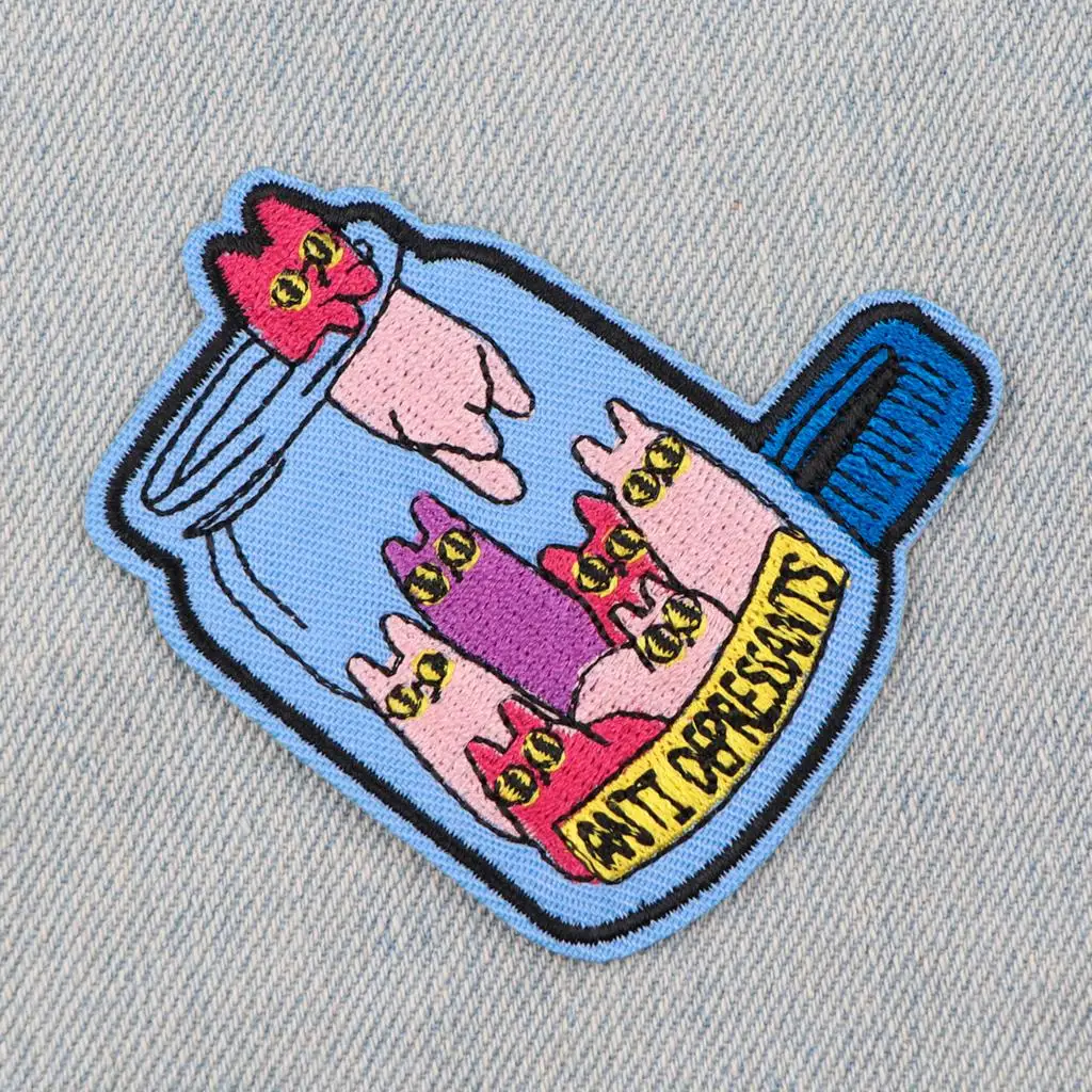 Cartoon Cat Embroidered Patches for Clothing Patches on Clothes Stickers Iron on Patches Stripes DIY Appliques