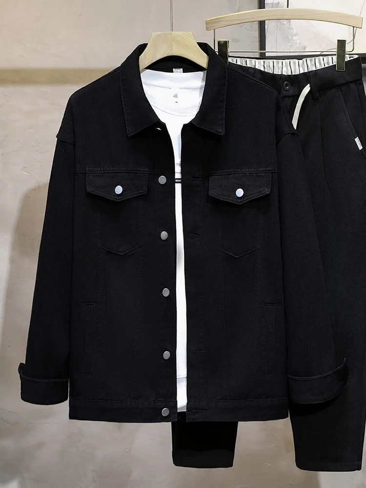 

Мужская джинсовая куртка Bla Denim: весенне-осенняя, свободного кроя, универсальная, премиум-класса, молодежная, с длинными рукавами