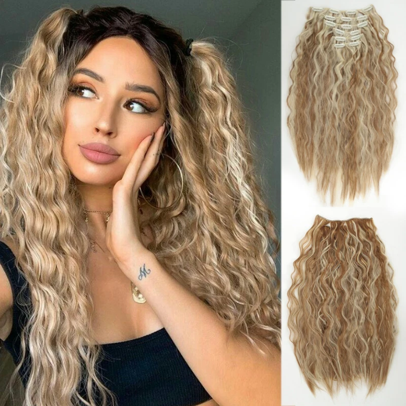 6PCS Clip In Hair Extensions 24