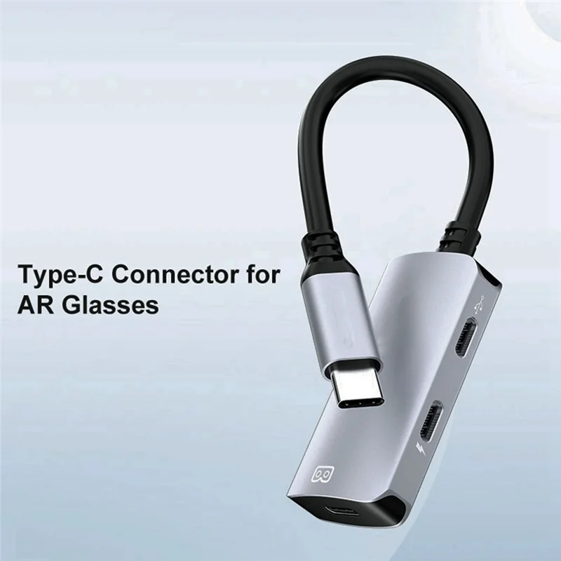 R6W--محول USB-C إلى C لـ XREAL Nreal، Switch، Stendeck، Thunderbird Air Plus، Huawei Vision AR Glass Type C لتحويل الطاقة، الولايات المتحدة