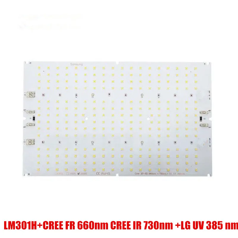 Samsung LM301H quantum led grow lamp board 3000K 3500K mix CREE XP-E2 deep red 660nm IR LG-UV