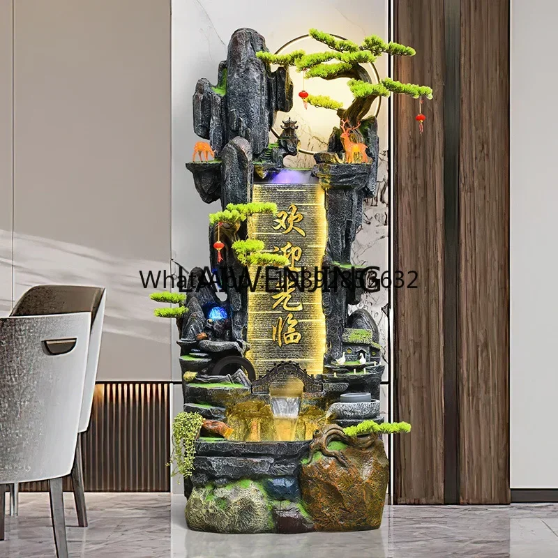 B1  large floor rockery flowing water fountain ornament making money humidifier making money feng shui wheel