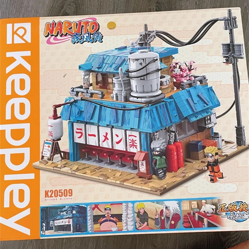 keeppley Naruto building blocks Ramen Ichiraku assembled model Sasuke Kakashi figure difficult DIY toy birthday gift