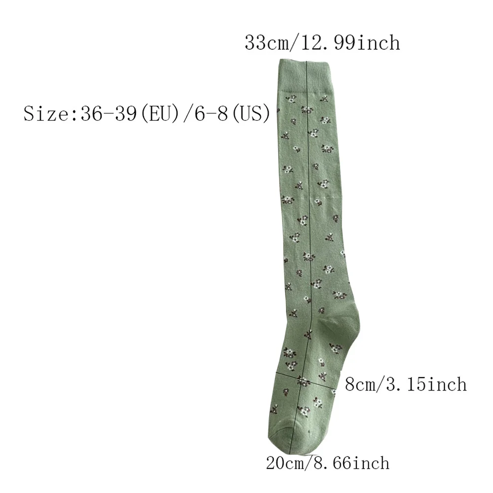 デイリーカジュアルロングストッキング女性かわいいプリントハッピーカーフソックス女性の韓国スタイルストリートサイクリングレッグウォーマー秋冬