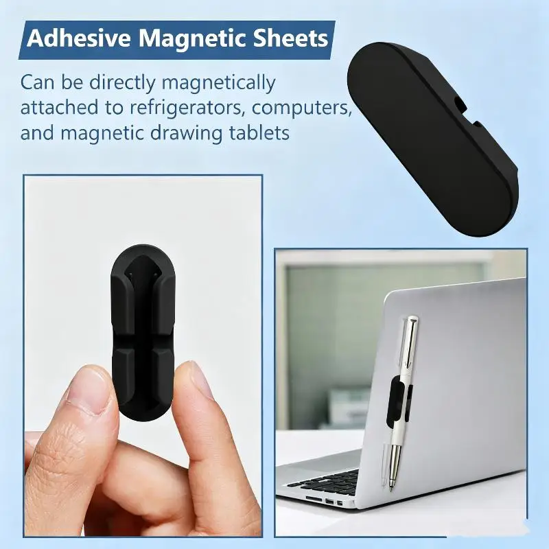 New 2/3/6Pcs Magnetic Pen Holder Wall Mounted Pen Holder Sticky Pencil Organizer Rack Pens Markers School Office Supplies