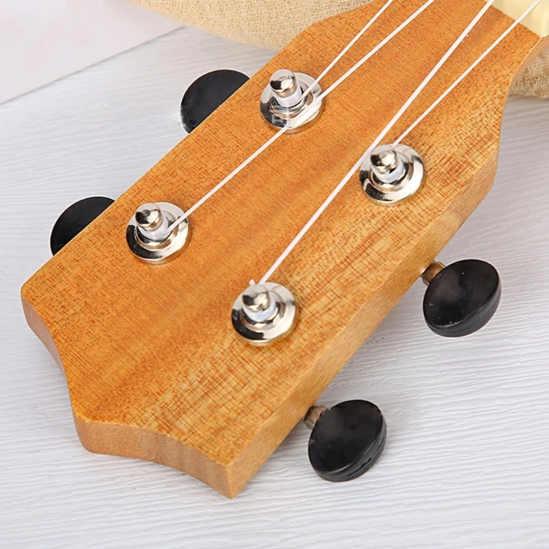 Durable Classical Ukulele Tuning Pegs Machine Heads Replacement + 2R Tuners with Mouting Screws Easy to Install