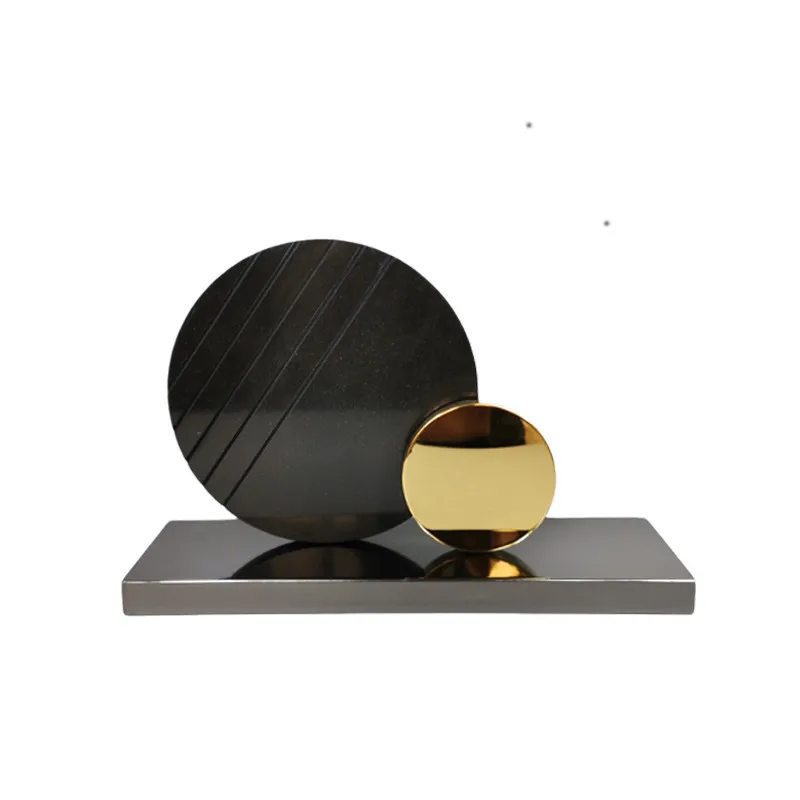 Light luxury modern creative marble metal decoration ornament model room hotel entrance high-end soft decoration home jewelry