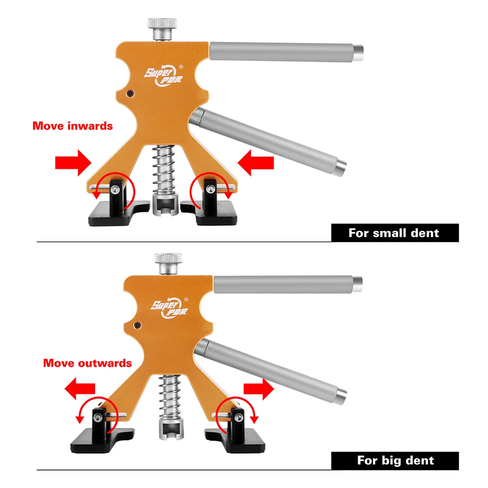 Imagem -06 - Super Pdr Paintless Dent Repair Kits Gancho Push Rod Cola Vara Percussão Martelo Hail Extrator Conjunto Reparação de Superfície Dent Ferramentas Manuais