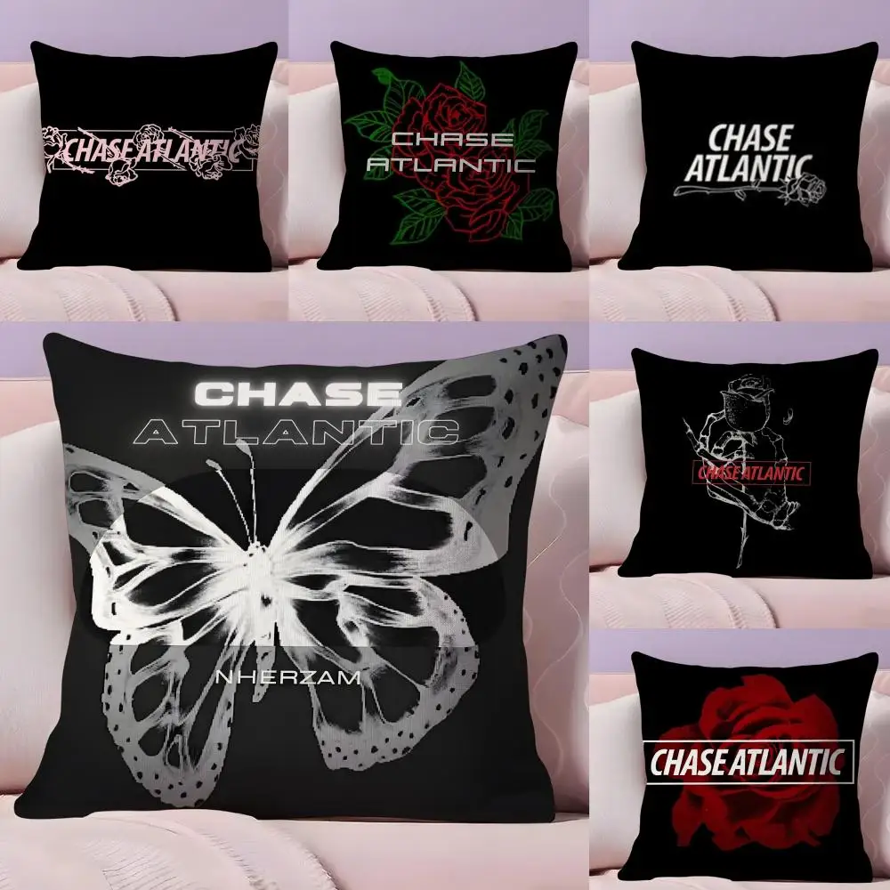 R&B Band C-Chase Atlantic Music Pillow Case Silky Short Plush With Invisible Zipper Dustproof Sofa Cushion Cover