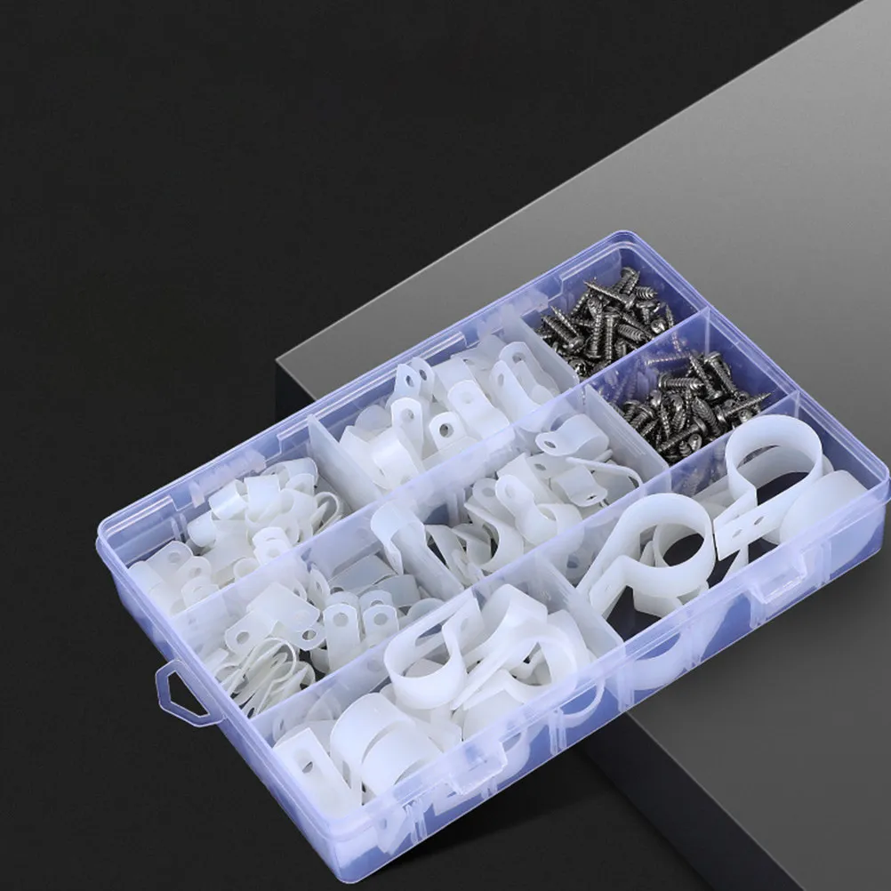 1Set Cable Wire Clips Rope Light Mounting Clips for Ethernet TV Telephone Coax Cables Wall Cord Holder Strong Grip Wire Clamp