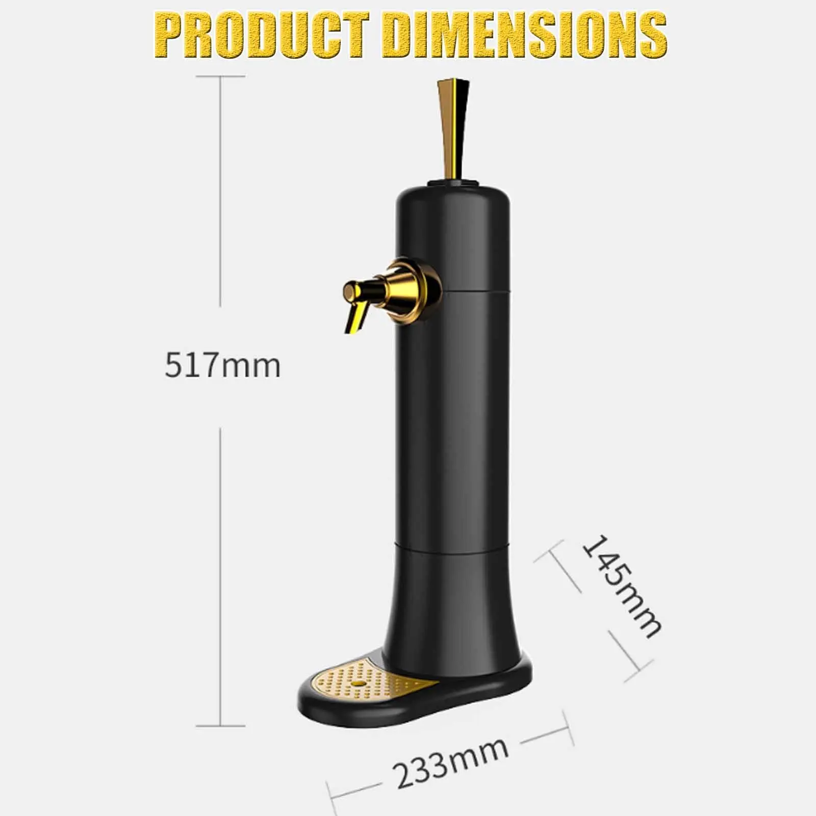 Beer Pump Home Draught Beer Pump Desktop Machine Beer Foam Machine Ultrasonic Vibration Foamer for Home Bars and Parties