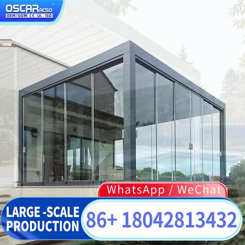 Adjustable Louvered and Waterproof Outdoor Garden Pavilion with Motorized Feature for Balconies and Yards pergola