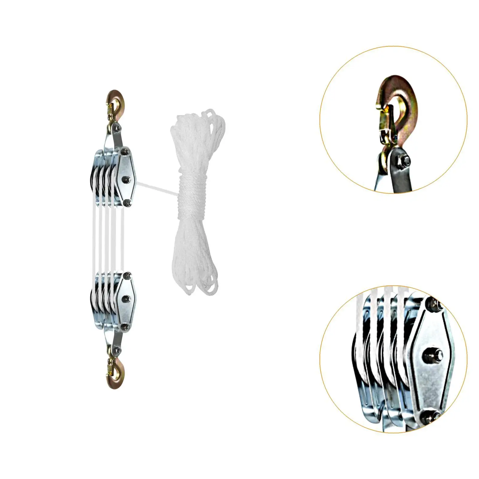 Rope Hoist Compact Warehouse for Lifting Heavy Objects Manual Lifting Device