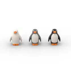 MOC 1PCS 26076pb01 Penguin Building Blocks Part With Flippers Studs Animal Bricks Assemble Particle Toy Children Birthday Gifts