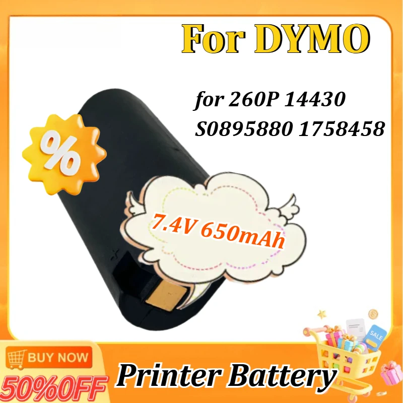 

7.4V 650mAh Printer Battery for DYMO 260P 14430 S0895880 1758458 Rechargeable Batteries