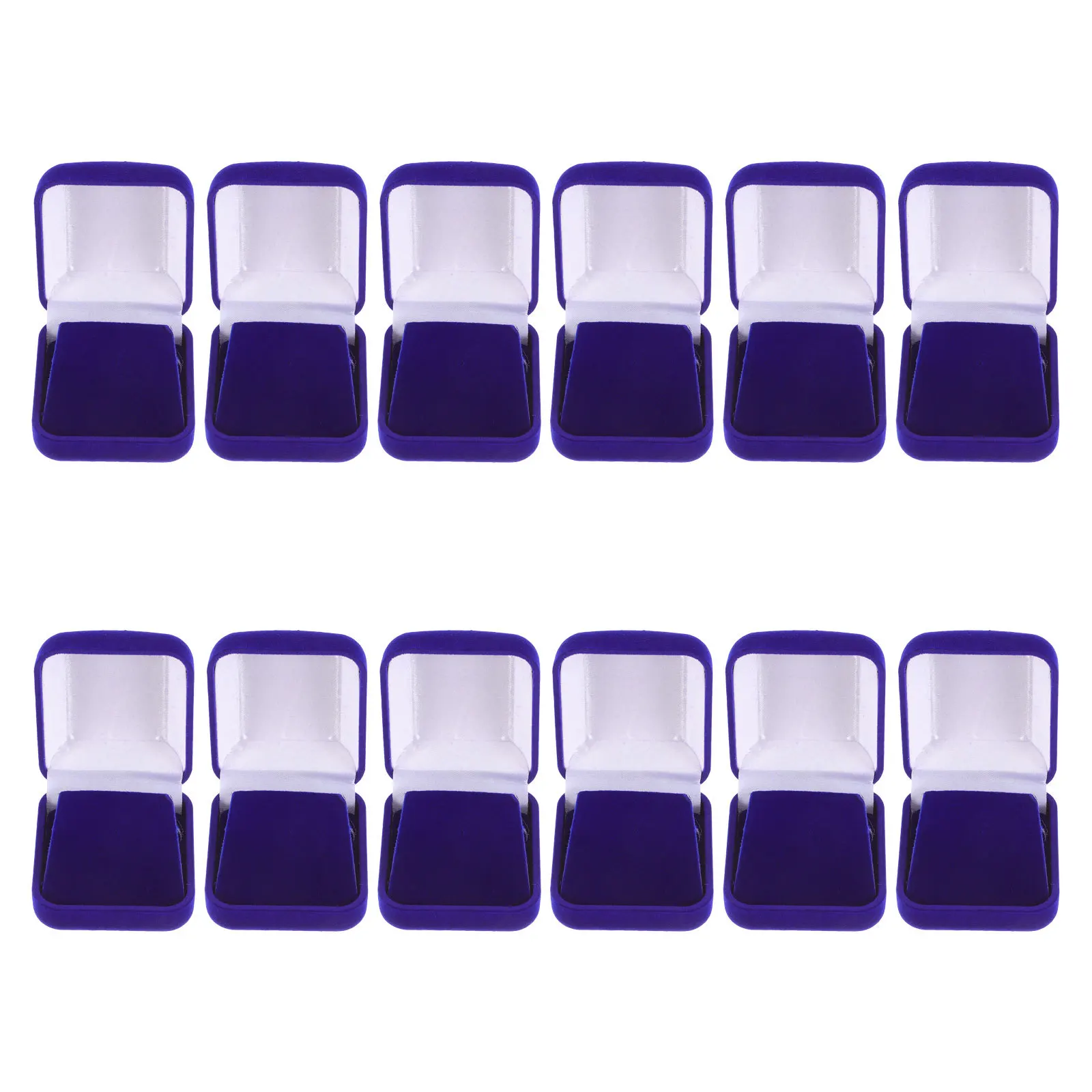 

12Pcs Single Medal Display Box Blue Badge Holder for Awards Tabletop Pin Organizer Race Medal