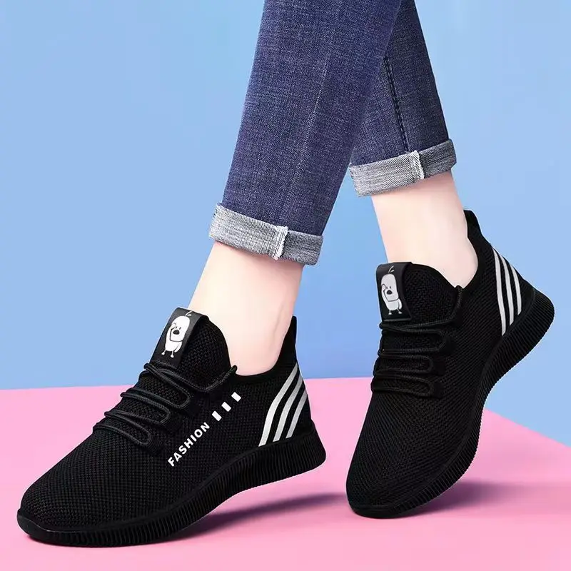 Frauen Neue Spitze Up Turnschuhe Weibliche Casual Atmungsaktive Mesh Plattform Turnschuhe Mode Damen Weiche Bequeme Sneaker Tenis Feminino