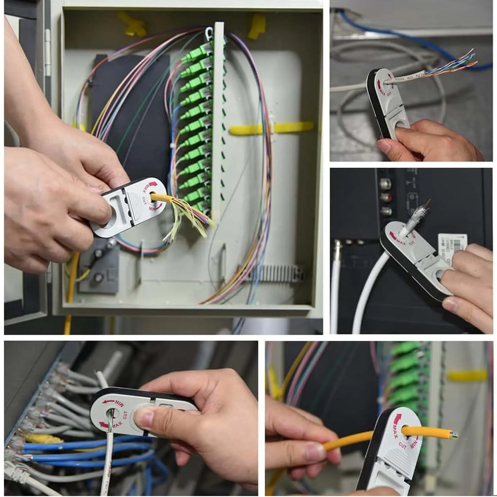 Fiber Optical Network Cable Stripper, Mini Coaxial Cable Stripping Pliers