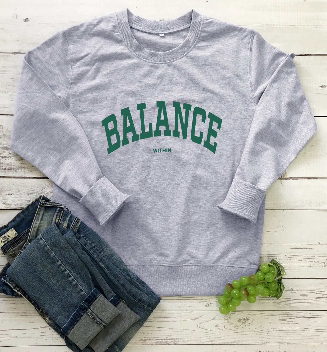 BALANCE WITHIN Sweatshirt Funny Slogan Pullovers Girl Personality Sweats Women Fashion Casual Cotton Vintage Top