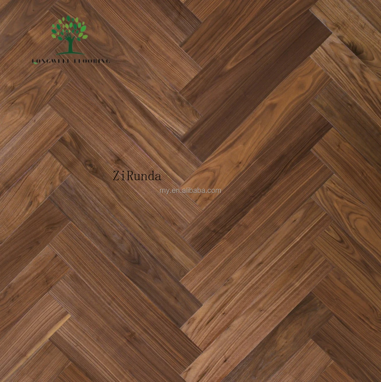 맞춤형 1.2mm 두께 블랙 월넛 무늬목 엔지니어드 우드 바닥재 헤링본 피쉬본 스트레이트 브러쉬