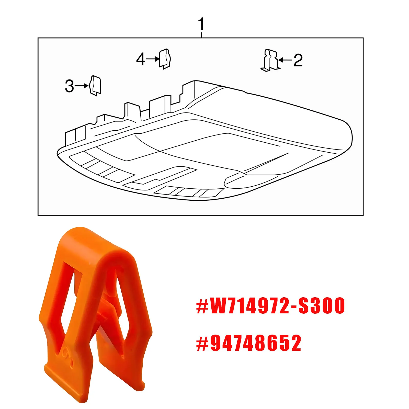 W714972S300 DVD Radio Dash Panel Clip Window Trim Retainer Overhead Console Fastener FOR Ford F150 F250 F350 Edge Escape Fiesta