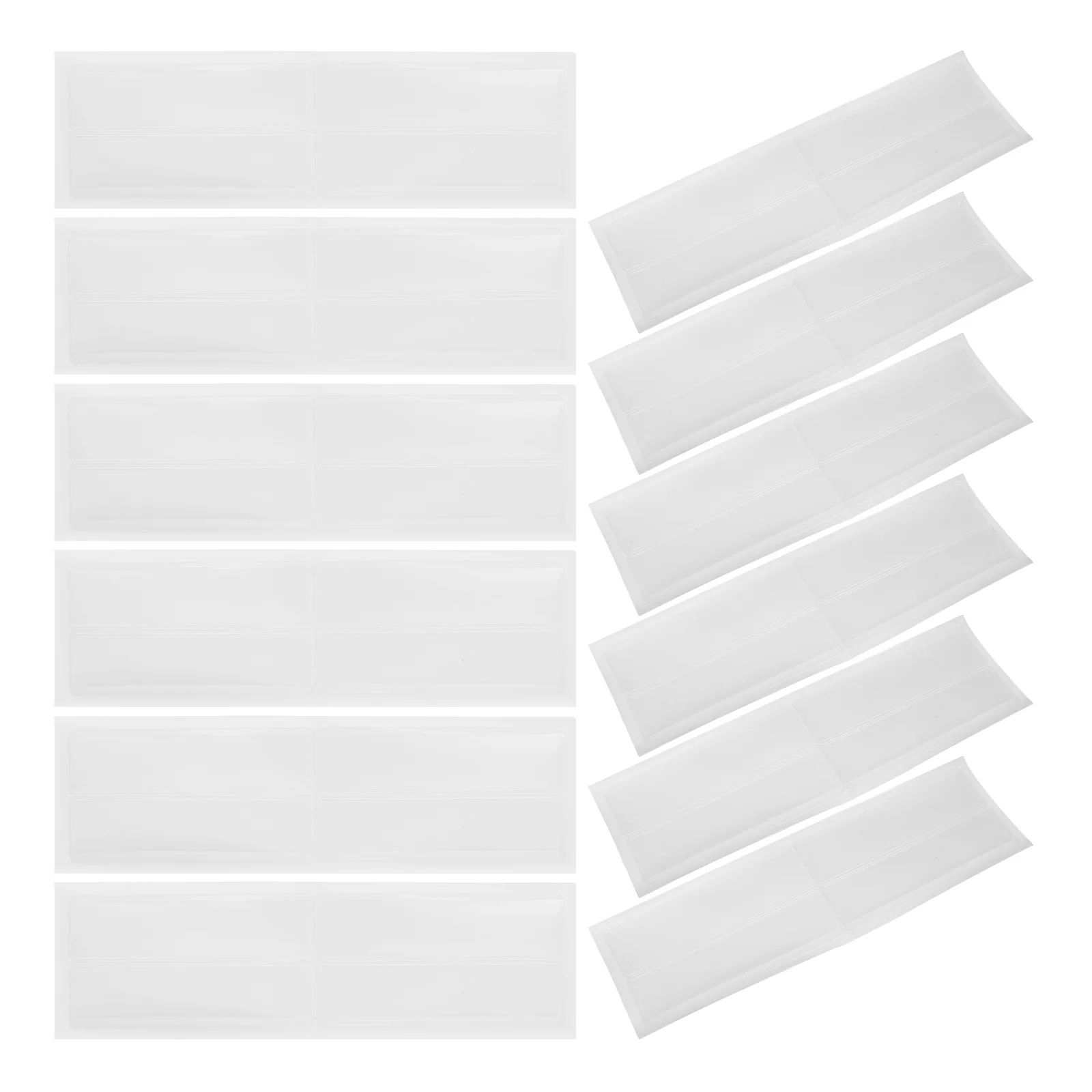 

20Pcs PVC Transparent Plastic Card Holder Self-Adhesive File Tab Holder Index Tab Sleeve Document Label Sleeve