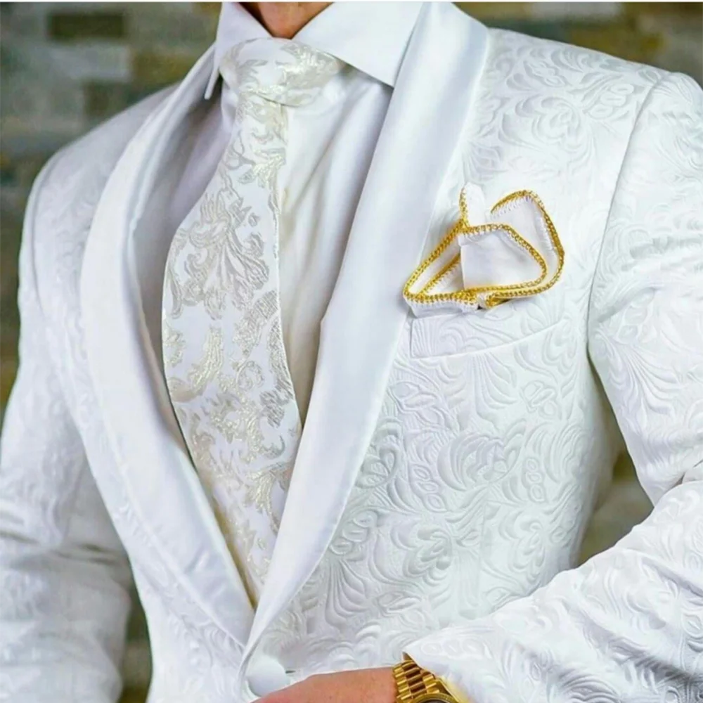 Wedding One-Button Men's Suits Blazer Only Jacket 1 Piece Shawl Lapel Slim Fit Coat Fashion High Quality Male Outfits 062