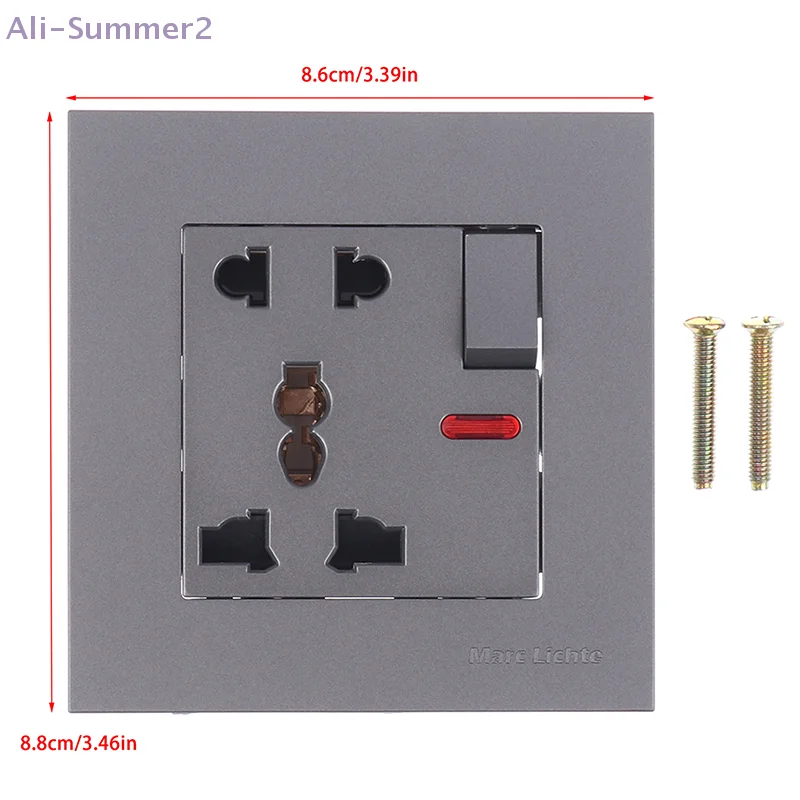 مقبس شحن سريع عالمي 18 وات من النوع C 5 سنون، مخرج كهربائي على الحائط في المملكة المتحدة مع شاحن USB، قابس مقبس طاقة مزدوج ذكي أبيض #6