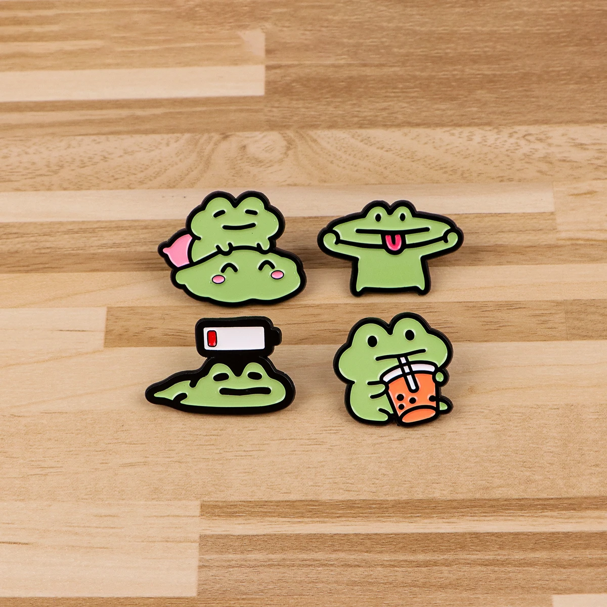 Cute Animal Enamel Pin Peace Dove & Bubble Tea Frog Lapel Pins For Clothing Badges On Backpack Fashion Jewelry Accessories Gift view 6