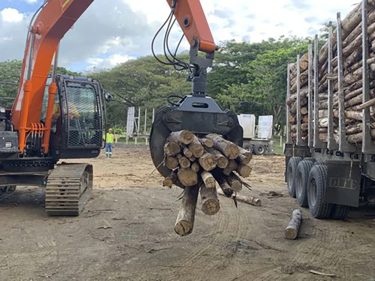 High Quality Customized Hydraulic Log Grapple  Excavator Attachment Wood Grapple in Sale