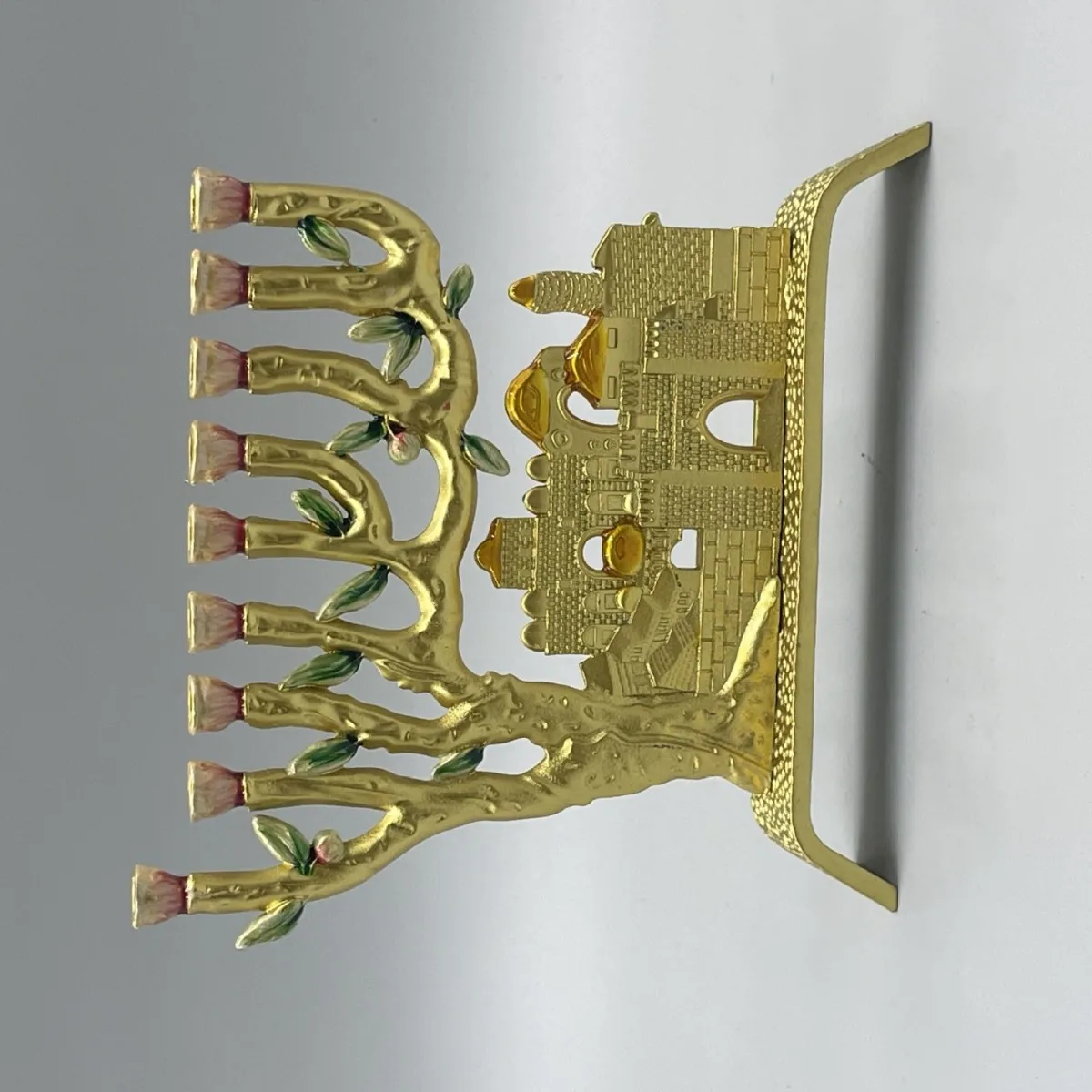 Light Luxury Temple Jerusalem Candlestick Jewish Nine-headed Menorah Creative Home Furnishings Prayer Holiday Gifts view 5