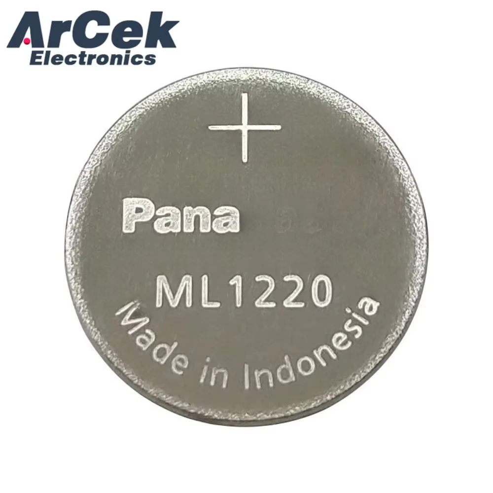 2PCS Original for PANASONIC ML1220 3V 17mAh Rechargeable Battery with Positive Folding Pin for Driving Recorder Camera