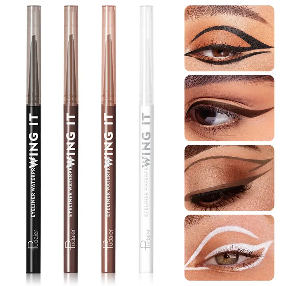 Black Liquid Eyeliner Waterproof Long Lasting Eye Liner Cosmetic Not Bloom Natural Pencil Tools Drying Liquid Pen Eyeliner G8X0