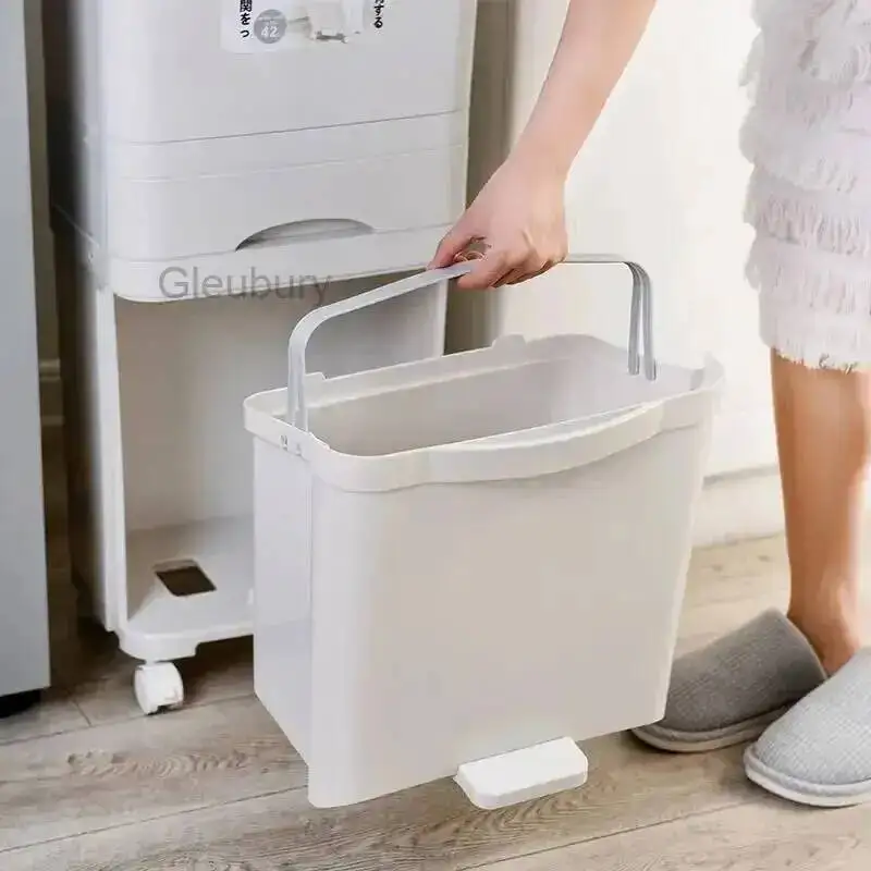 Kitchen trash can, household use, with lid, large capacity, double-layer, dry and wet separation, classification, thickened