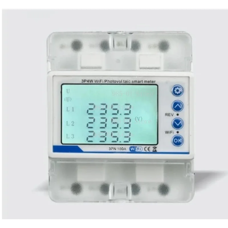 3-Phase WiFi Intelligent Electric Meter, Built-in Leakage Protection Overcurrent Cutoff & Auto Reclosing Function